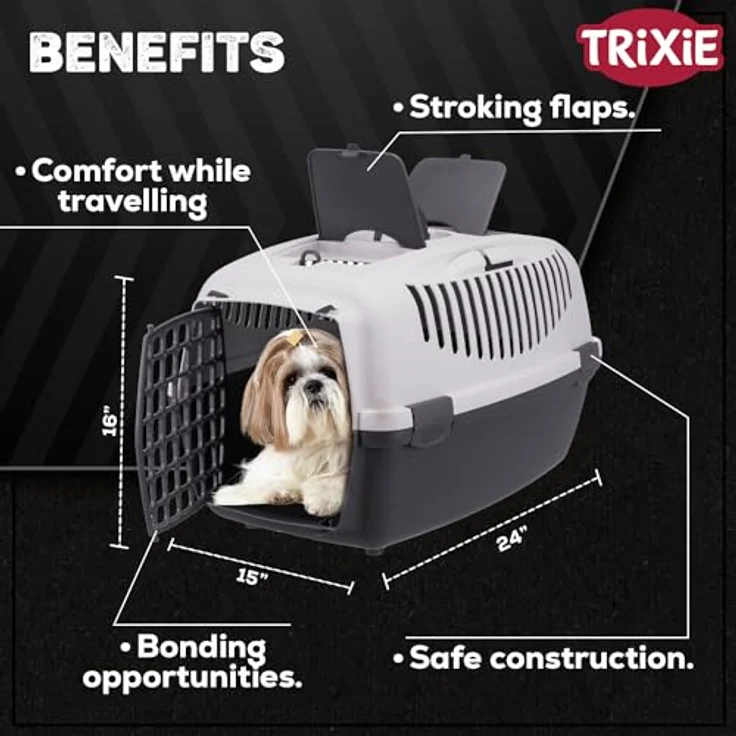 Trixie Katzen- und Hundebox Traveller Capri 3 hellgrau/grau – Bild 3