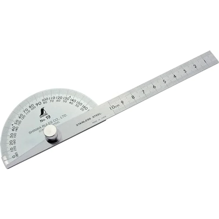 Famex Winkelmesser 62480 Shinwa, Gradmesser 90° mit 10cm Länge, robust und benutzerfreundlich, Made by Shinwa – Bild 1