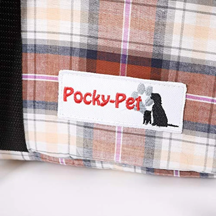 Hundetragetasche Größe S rot kariert Transporttasche für Hunde und Katzen Hundetasche Polyester strapazierfähig und hochwertig – Bild 5