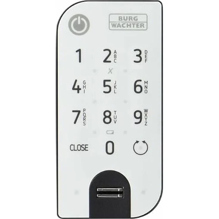 BURG-WÄCHTER secuENTRY ENTRY 7712 KP FP, Keypad mit Fingerabdruck und PIN, beleuchtet, IP43, Schwarz/Weiß – Bild 1