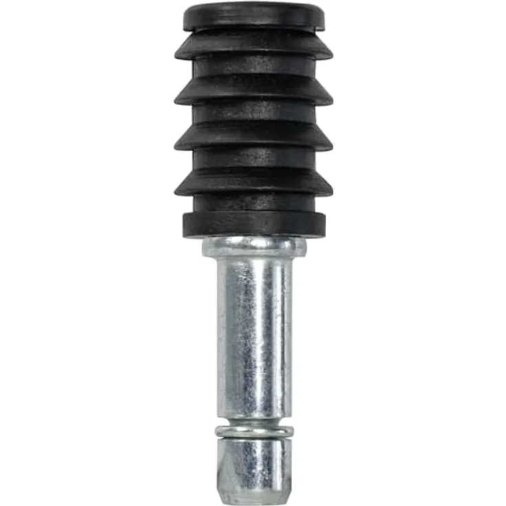 WAGNER Stift + Rundrohrhülse 2tlg. - für Möbelrolle / Möbelgleiter, Ø 17/20/8 mm, Höhe 26/26/60 mm, Stahl verzinkt / Kunststoff