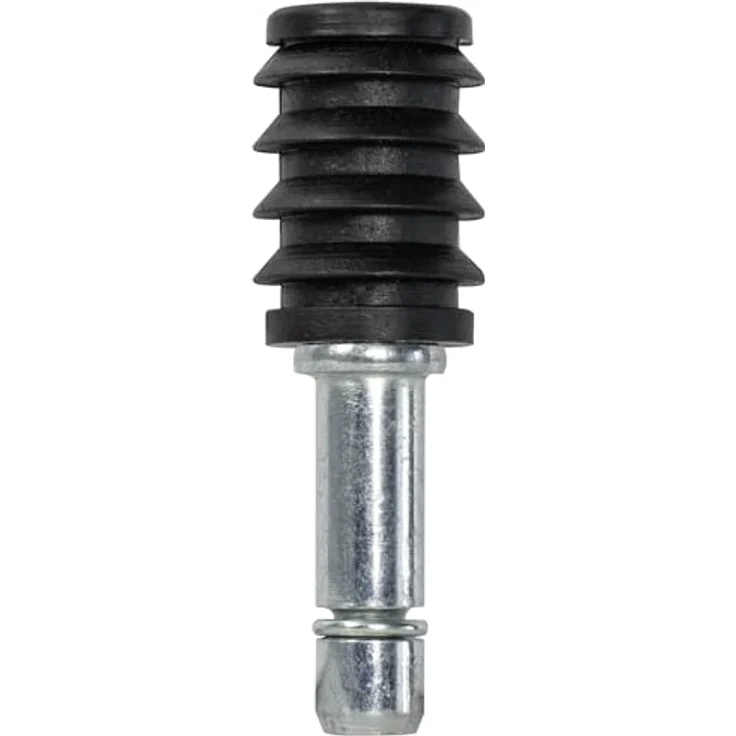 WAGNER Stift + Rundrohrhülse 2tlg. - für Möbelrolle / Möbelgleiter, Ø 17/20/8 mm, Höhe 26/26/60 mm, Stahl verzinkt / Kunststoff – Bild 1
