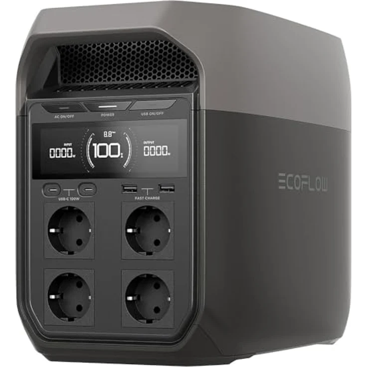 EcoFlow Delta 3, Powerstation mit 1024 Wh, 1800 W Dauerleistung, 13 Anschlüsse, leise mit 30 dB – Bild 1
