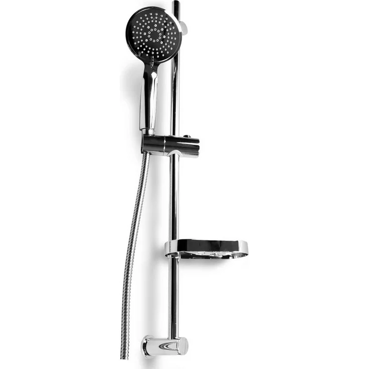 Feridras Hidra Duschsäule, verstellbares Duschsystem mit 5-Funktions-Handbrause und Chrom-Oberfläche, Höhe 72 cm