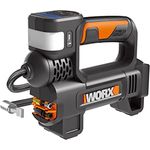 Worx MINI COMPRESSOR WITH TORCH 20V WX092.9, Kompressor mit 10 Bar, Orange/Schwarz