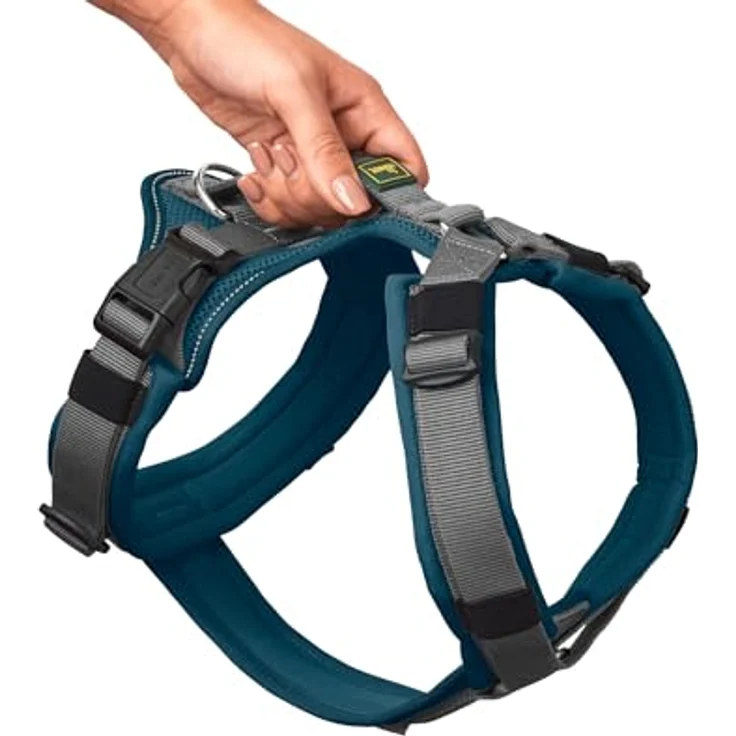 Hunter Tierbedarf Hunde-Geschirr Maldon Up mit Griff petrol/grau, 4-fach verstellbar, reflektierendes Material – Bild 6