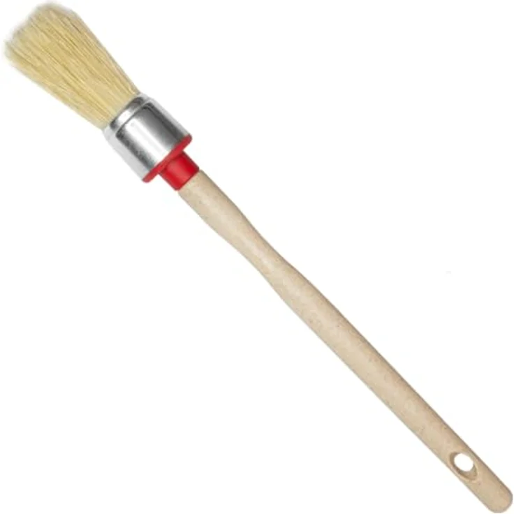woplus Rundpinsel 20 mm | Ringpinsel für Lackieren, Beizen und Lasieren, ergonomischer Griff, hochwertige Naturborsten – Bild 5