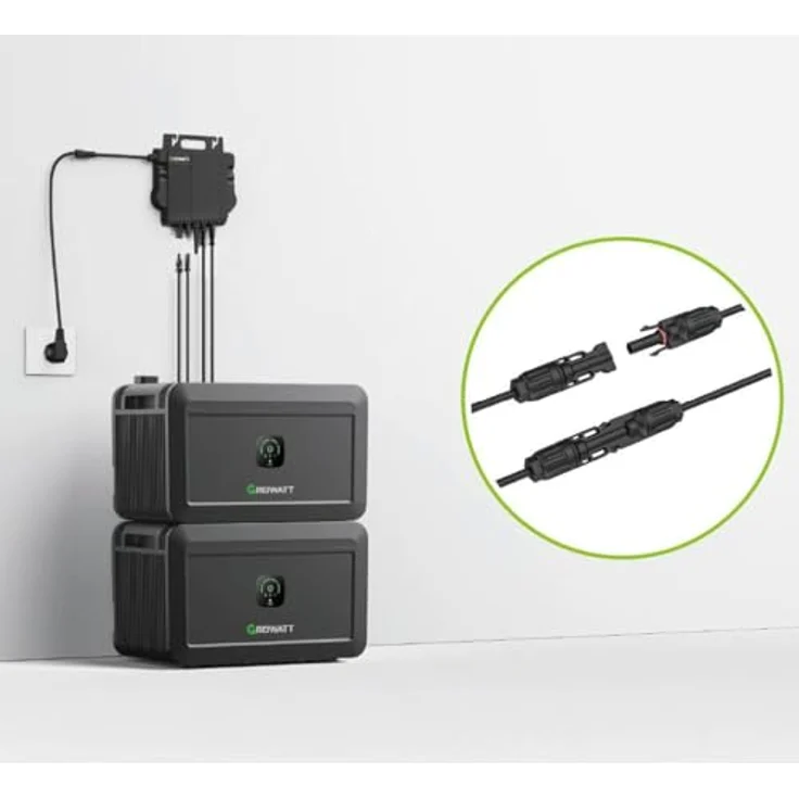 Growatt NOAH 2000, Solarbatterie für Balkonkraftwerke, 2048Wh, modular erweiterbar auf 8192Wh, wetterfest, LiFePO4-Technologie, App-Steuerung – Bild 6