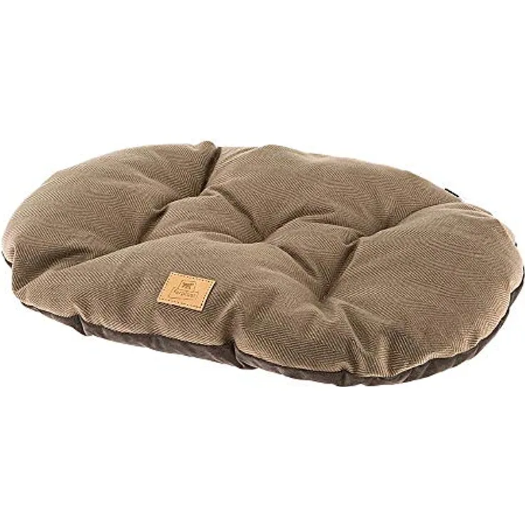 Ferplast Hundebett Hundekissen Katzenkissen Hundesofa für mittelgroße Hunde, 85 x 55 x 15 cm Waschbar, Braun