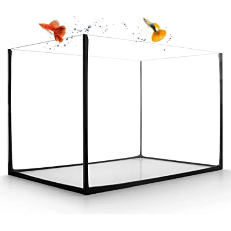 GarPet Aquarium Becken 30x20x20 cm 12 L rechteckig Glas Aquariumbecken Garnelenaquarium Mini Aquarium Salzwasseraquarium Nanobecken, Fisch – Bild 1