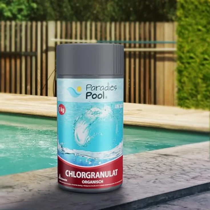 Paradies Pool Chlor Schnell Granulat für Pool 1 kg organisch (W7) – Bild 7