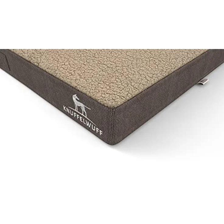 Knuffelwuff Hundematte Ellenie, Orthopädisch mit herausnehmbarem Bezug, 10cm Liegefläche, grau – Bild 4