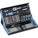 HAZET Steckschlüssel-Satz 1/4" 96-teilig, im SmartCase, Made in Germany, Schwarz, inkl. stabiler Klemmhalter und Magnetverschluss