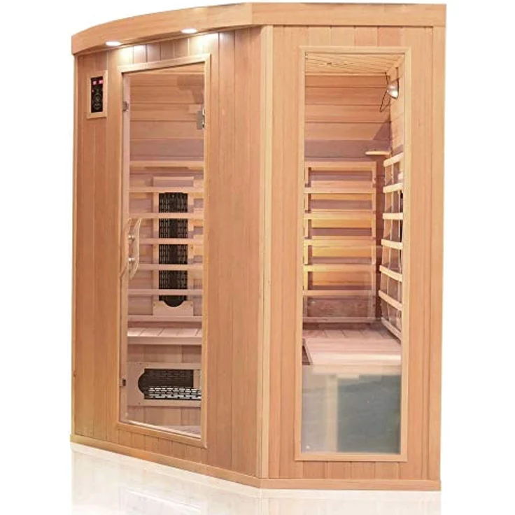 Dewello Infrarotkabine HALEY 160x160 cm Keramikstrahler – Bild 2