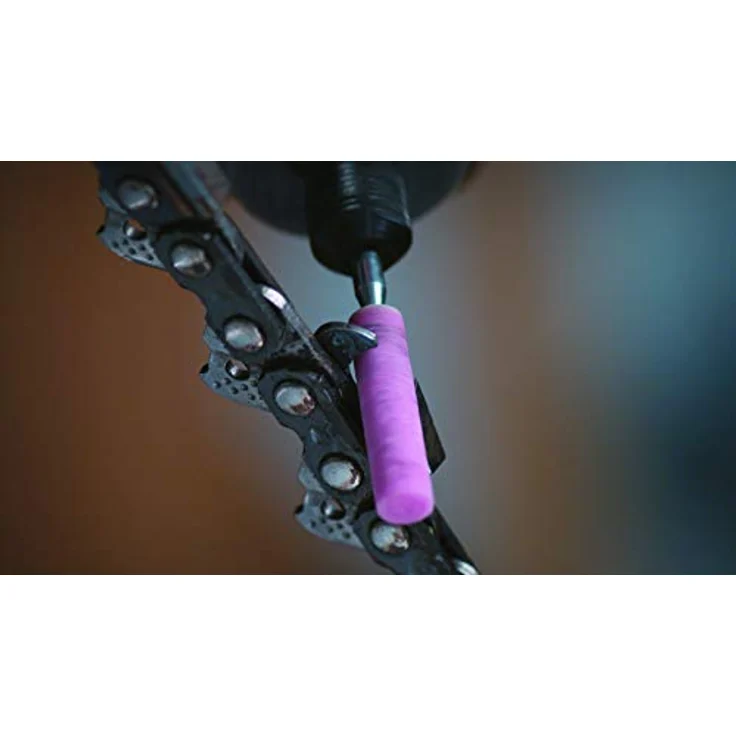 Dremel 455 Kettensägen-Schärfschleifstein Zubehörsatz (für Multifunktionswerkzeug mit 3 Schleifsteinen 5,6mm zum schnellen und einfach Schärfen von Kettensägen) – Bild 5