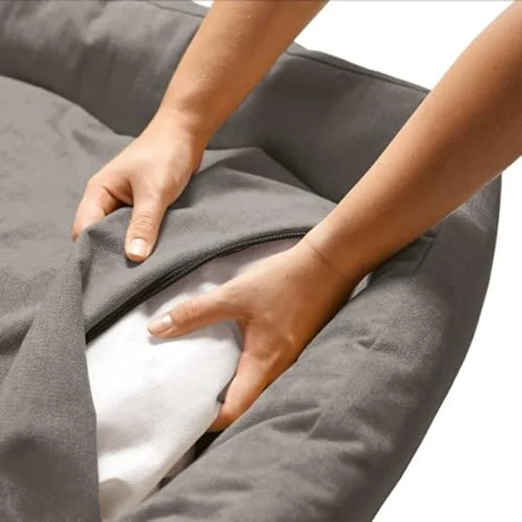 HUNTER EIBY Hundesofa, schmutzabweisend, Easy CLEAN-Technologie, pflegeleicht, S, grau – Bild 4