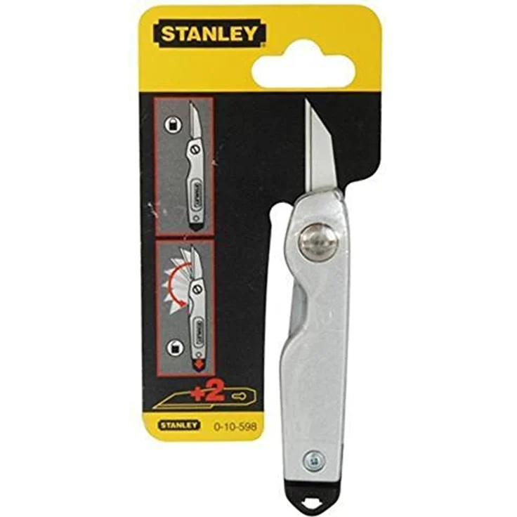 Stanley Hobbymesser (mit einklappbarer Klinge, Metall-Korpus, 110 mm Länge, mit Arretierungsmechanismus) 0-10-598 – Bild 4
