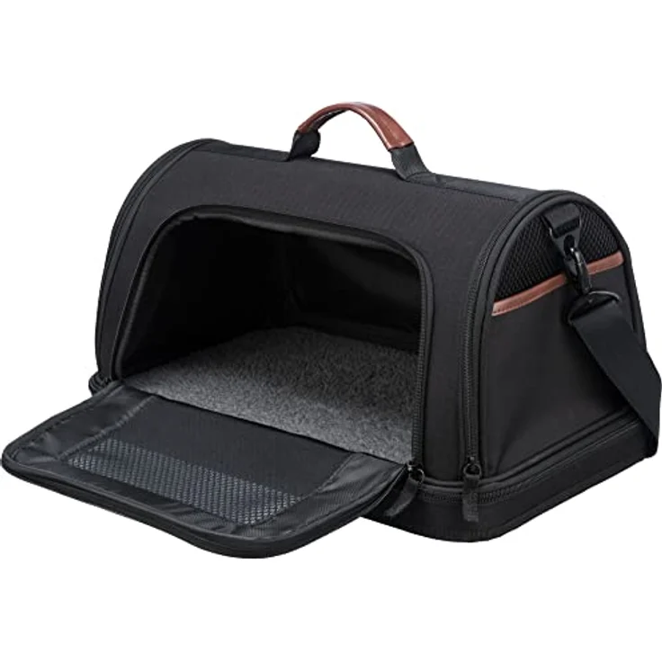 TRIXIE Airline Tasche Gate, Flugzeug Reisetasche Für Hunde, 28 × 25 × 45 cm, Schwarz - 28906 – Bild 3