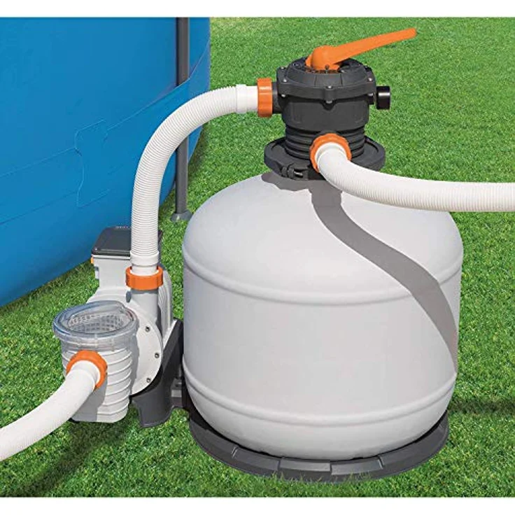 Bestway Flowclear Sandfilteranlage mit Zeitschaltuhr 11,355 l/h Sandfilter, grau – Bild 2