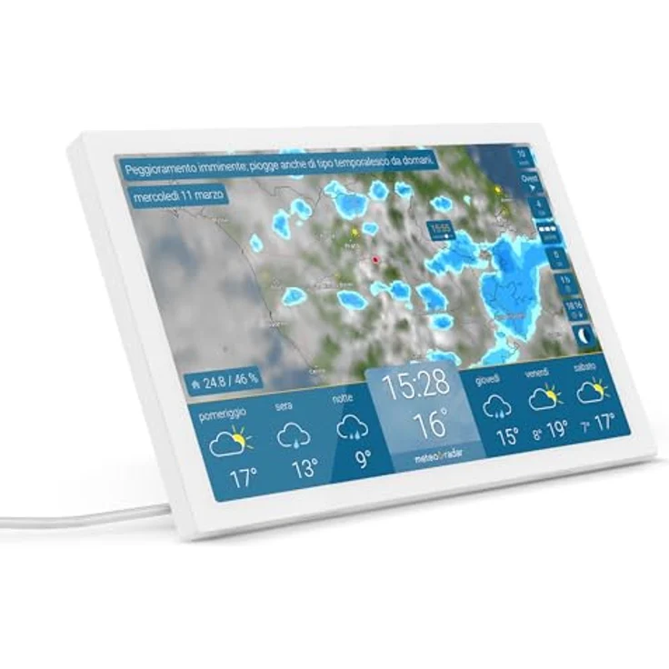 WetterOnline wetteronline home 4 WetterDisplay, WLAN-Wetterstation mit HD-Farbdisplay, RegenRadar, Unwetterwarnungen, 14-Tage-Wettervorhersage – Bild 1