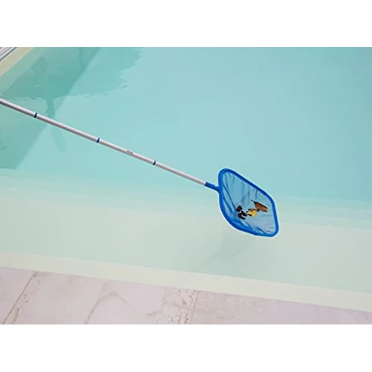 Steinbach Poolreinigung Laubkescher, mit Alustange 150 cm, blau, 240 x 320 mm, 061108 – Bild 6
