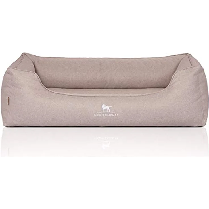 Knuffelwuff Orthopädisches Hundebett XXL Luisa Hundekorb Hundesofa Hundekissen Hundekörbchen waschbar Beige 120 x 85cm grosse Hunde – Bild 2