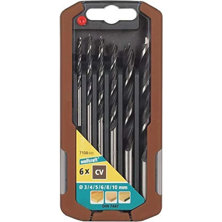 Wolfcraft 7108.000 Holzspiralbohrer-Set CV 6-tlg. ø3-10mm – Bild 2