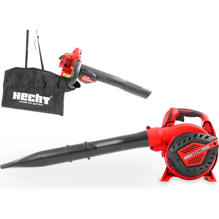 HECHT Benzin Laubsauger 9254, 3-in-1 Gerät zum Blasen, Saugen und Häckseln, 1 PS Motor, 50 Liter Fangsack