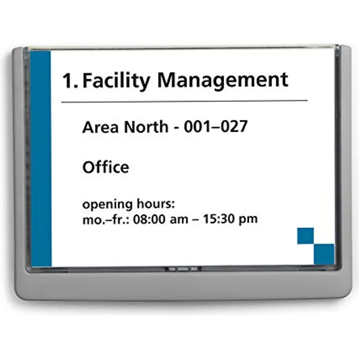 Durable Türschild Click Sign A5, zum Ankleben oder Anschrauben, graphit, 486637