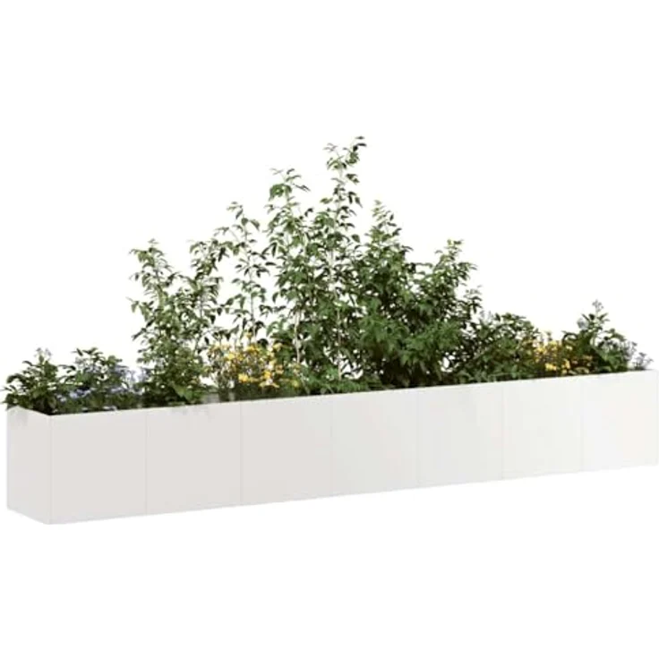 vidaXL Pflanzkübel 280x40x40 cm Edelstahl, großes Hochbeet für Garten und Terrasse, robust und langlebig – Bild 2
