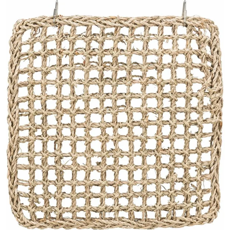 TRIXIE Klettermatte für Vögel und Kleinnager aus Seegras, entwickelt mit dem Weltvogelpark Walsrode, 30 × 30 cm, grün