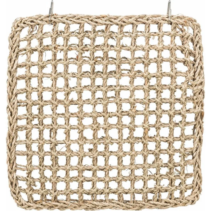 TRIXIE Klettermatte für Vögel und Kleinnager aus Seegras, entwickelt mit dem Weltvogelpark Walsrode, 30 × 30 cm, grün – Bild 1