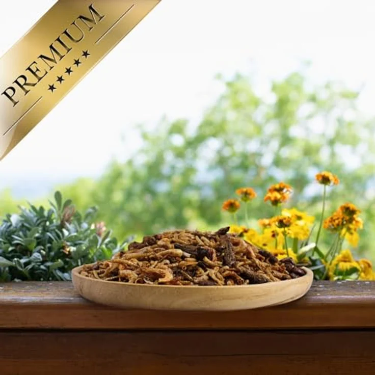 Lyra Pet® Protein Boost Insekten Mix, 1 kg getrocknete Insektenmischung mit 54,7 % Rohprotein, ideal für Vögel, Nager, Fische & Reptilien – Bild 3