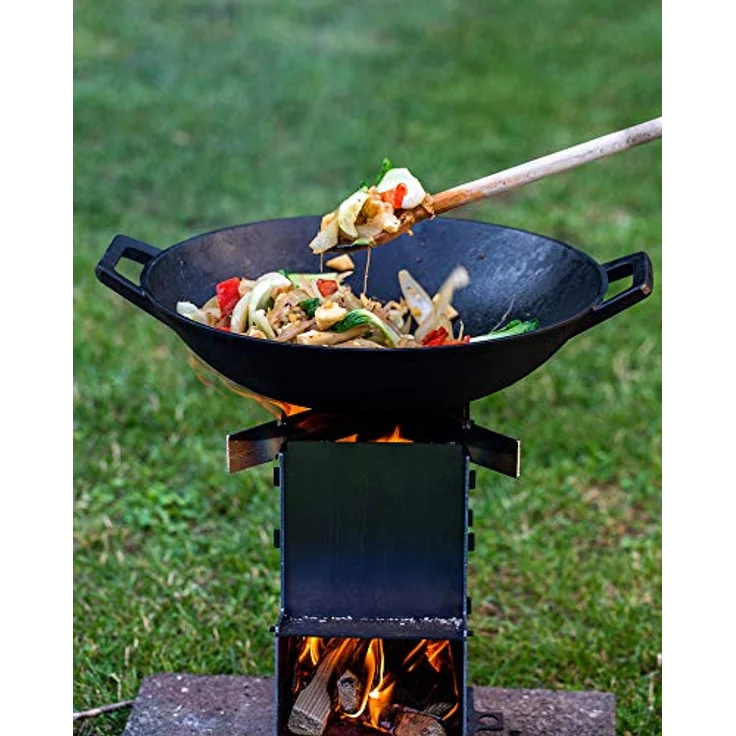 BBQ-Toro Gusseisen Wok I Ø 35,5 cm I Wokpfanne, Gusspfanne, Pfanne I induktionsgeeignet – Bild 3