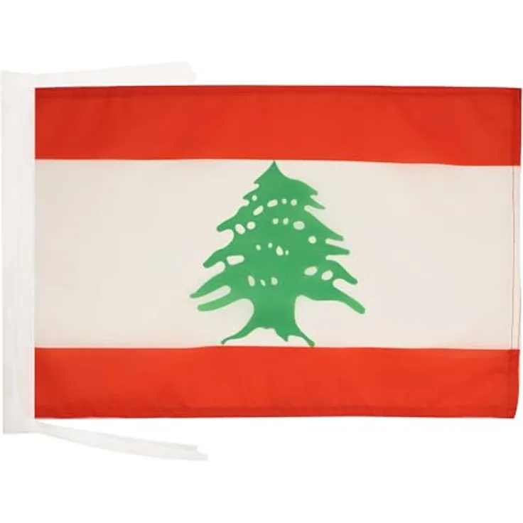 AZ FLAG Libanesische Flagge 30x45 cm aus 100D Polyester, mit Kordel und verstärkten Ecken