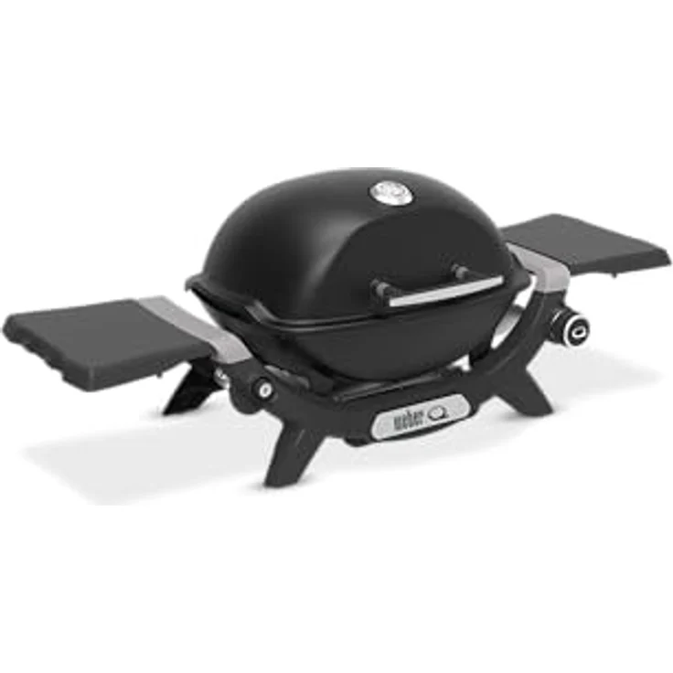 Weber Gasgrill Q1200N, kompakter Grill mit porzellanemailliertem Guss-Grillrost und Fettauffangschale, schwarz – Bild 4