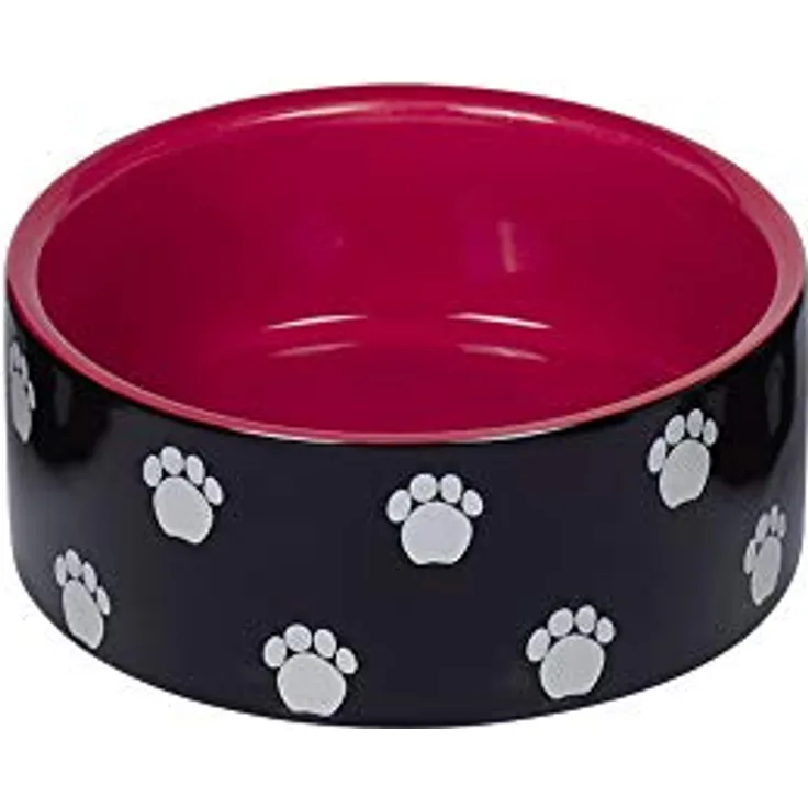 Nobby Keramik Napf Pata, schwarz/rot Ø 12 x 4,5 cm, 0,25 l, 1 Stück