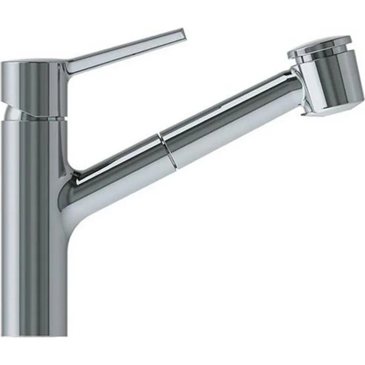 KWC Naber Luna E5 Fensterarmatur mit herausziehbarer Schlauchbrause, Hochdruck, chrom, 2 Strahlarten, schwenkbar bis 130°
