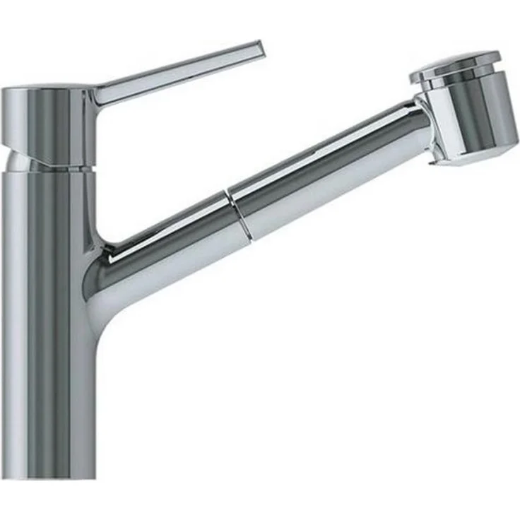 KWC Naber Luna E5 Fensterarmatur mit herausziehbarer Schlauchbrause, Hochdruck, chrom, 2 Strahlarten, schwenkbar bis 130°