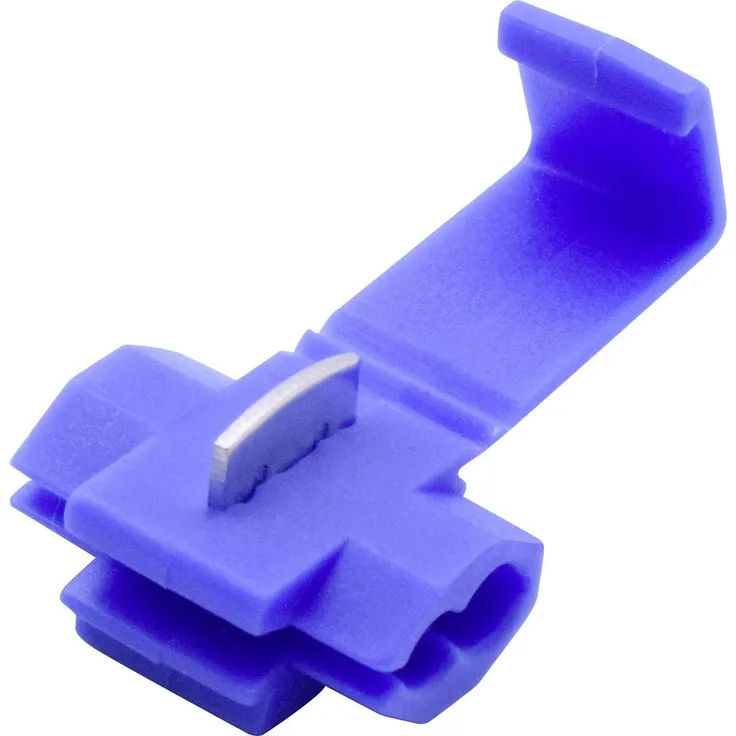 TRU COMPONENTS T1904C037 Abzweigverbinder, flexibel und starr, für 0.75-2.50mm², 2-polig, 10 Stück, Blau