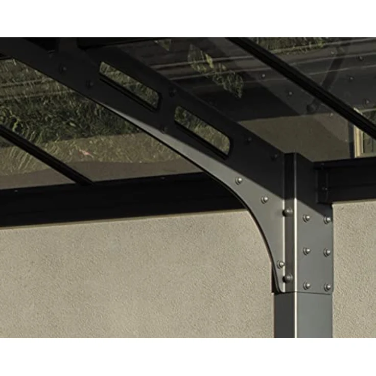 Palram Canopia Arizona Breeze Doppelcarport, grauer Aluminiumrahmen mit transparenten Polycarbonat-Dachplatten, wartungsfrei, 10 Jahre Garantie – Bild 4