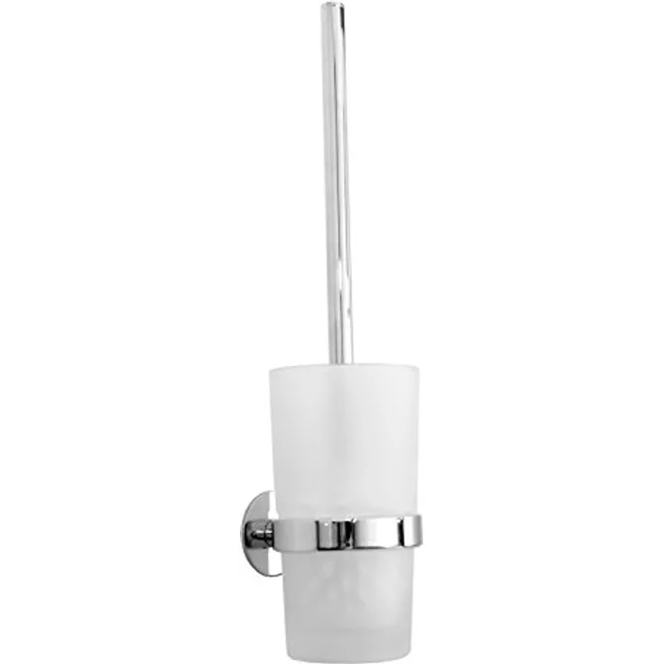 SMEDBO Toilet Brush Wallmount, Polished Chrome YK333 Zeithalter mit Toilettenbürste poliert, Silber, 10.7 x 10.7 x 40.799999999999997 cm