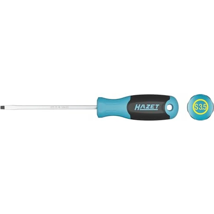HAZET Schraubendreher 811-35, Schlitz Profil SW 0,6 x 3,5 mm, Länge 193 mm, rutschfester 3-Komponenten-Griff – Bild 2
