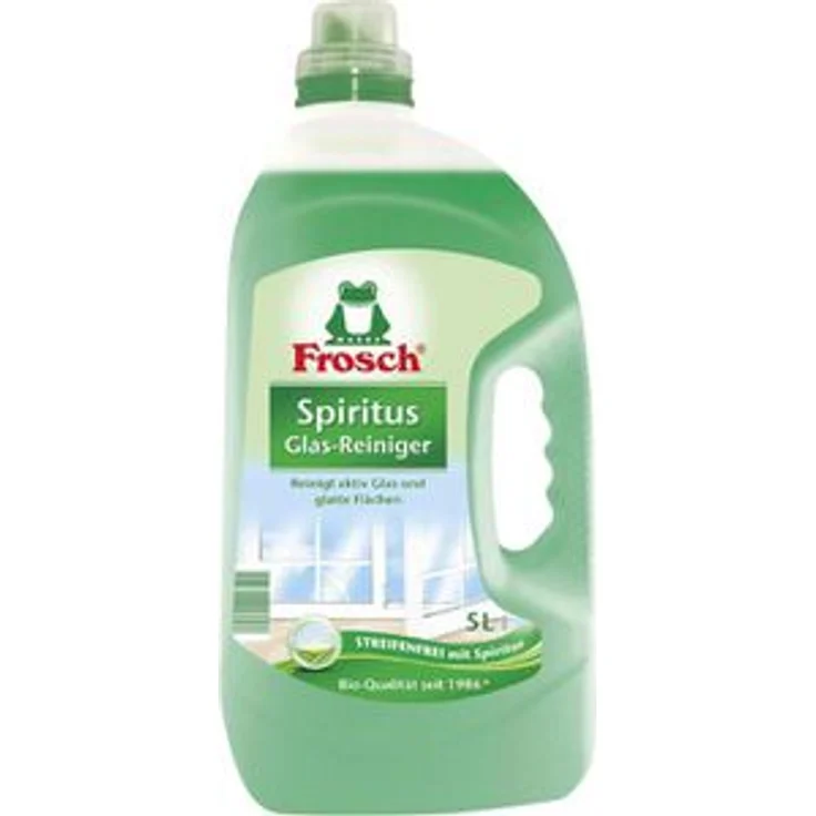 Frosch Glasreiniger Spiritus, Bio-Qualität, 116124, Flasche, 5 Liter – Bild 1
