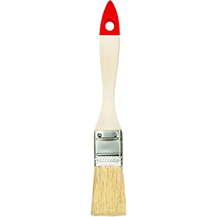 M7 3er-Set Flachpinsel 3/4 "1,5" 1 "Serie 01 für Renovierungsanstricharbeiten mit Farben und Lacken Gleichmäßige Deckkraft Naturborsten Rot – Bild 3