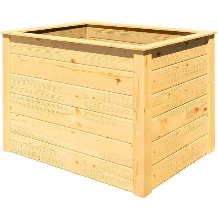 weka Hochbeet Modular, Element-Hochbeet, 21 mm, natur, 98 x 69 cm, mit Gewindestange und Wühlmausschutz