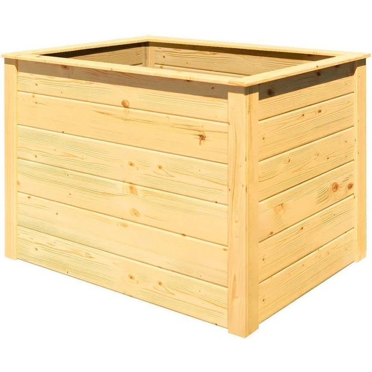 weka Hochbeet Modular, Element-Hochbeet, 21 mm, natur, 98 x 69 cm, mit Gewindestange und Wühlmausschutz