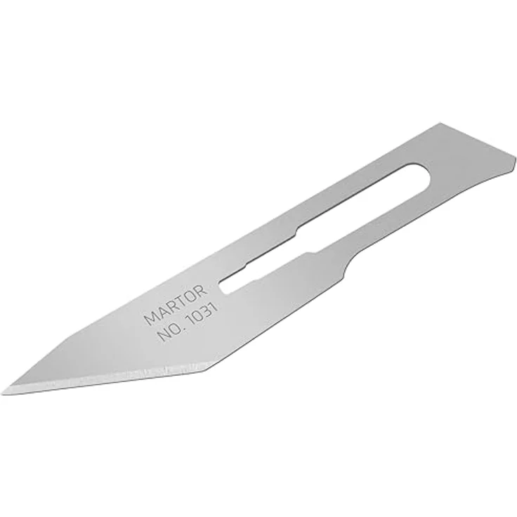 MARTOR Skalpellklingen Nr. 1031, 10er Set Ersatzklingen für Grafikmesser, 7,5 mm, scharf, 1-fach nutzbar, für präzise Schneidarbeiten – Bild 2