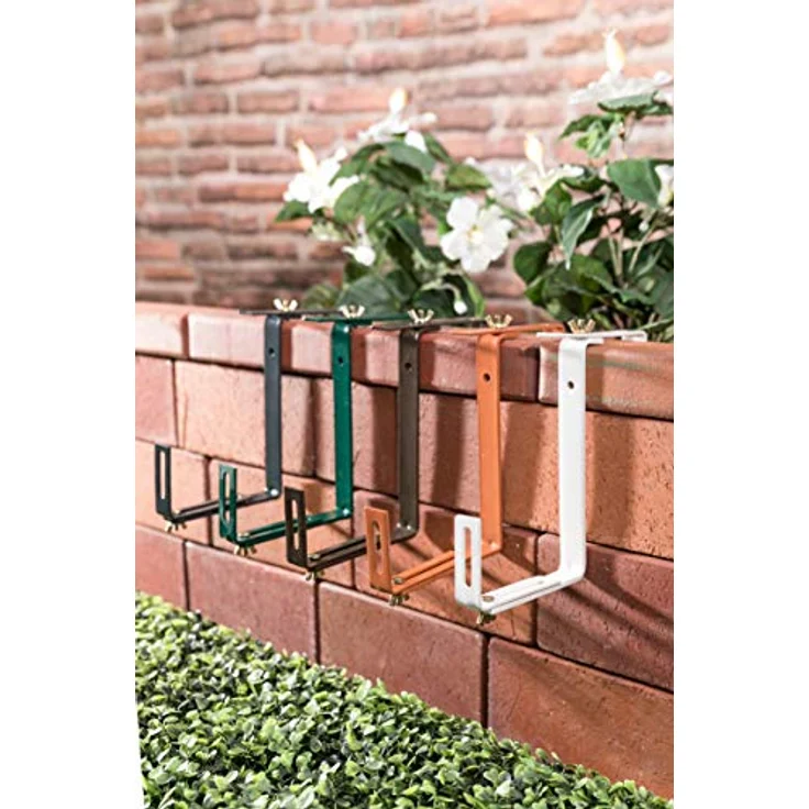 Xclou Blumenkastenhalterung ohne Bohren, Balkonkastenhalter, Haken und Halter, terrakotta, 19 x 5 x 17 cm – Bild 10