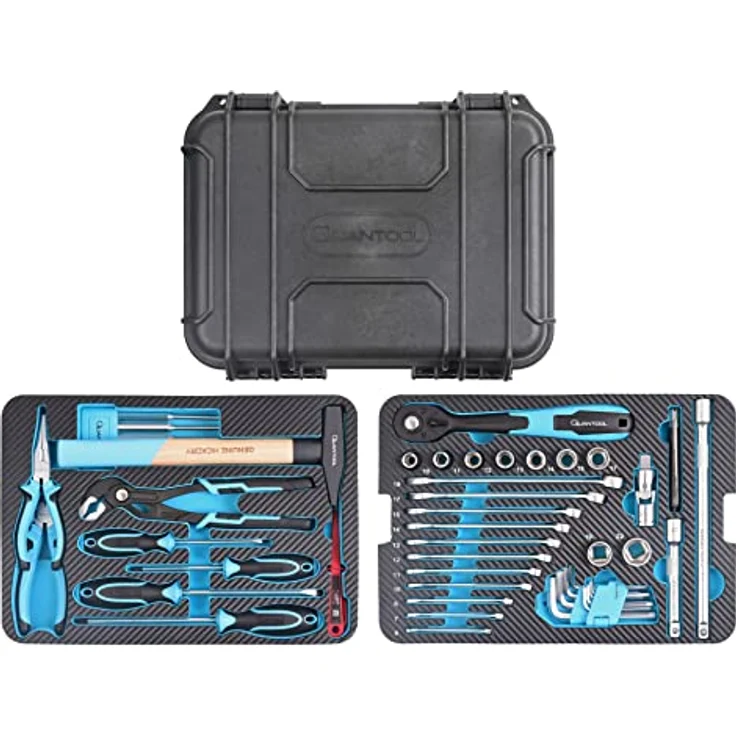 Quantool Werkzeugkoffer, 48-teilig, Maritime Edition, robuster Kunststoff, IP65-Schutz, ideal für professionelle und private Nutzung – Bild 5